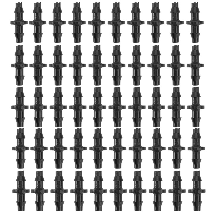 Conector irigare plastic 4/7mm negru 2.4x1x1cm set 100 buc