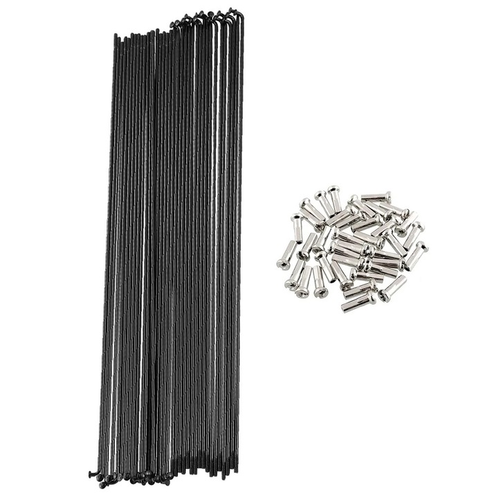Set 32 spite bicicleta otel negru 26x0.2x0.2cm rezistente uzura