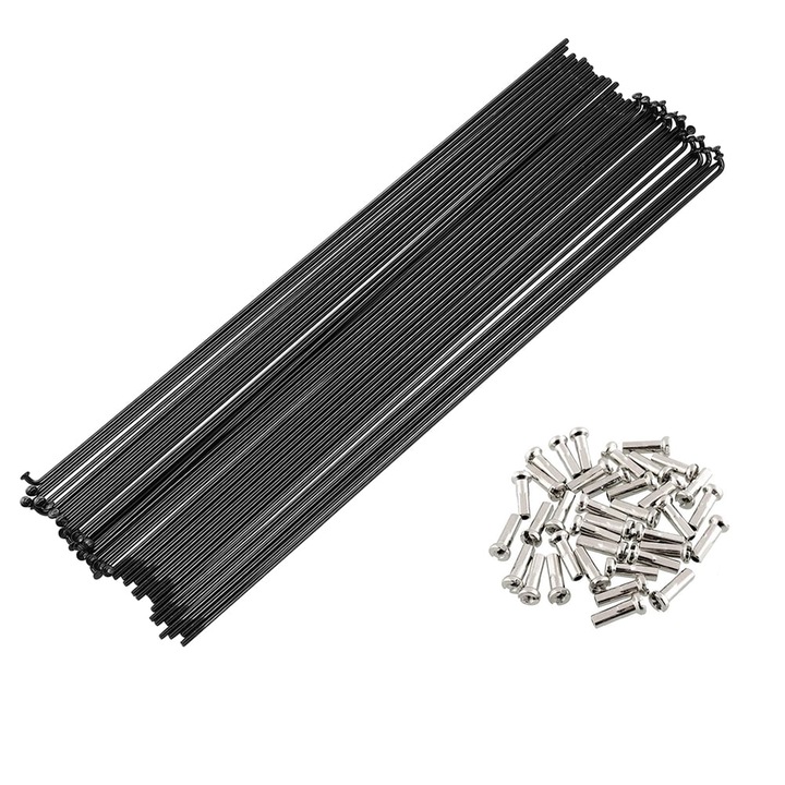 Set 32 spite bicicleta YANYXR otel negru 26x0.2x0.2cm