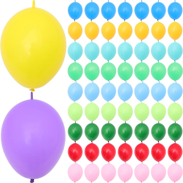 Baloane latex set 100 buc multicolor 15x4.3x0.1cm