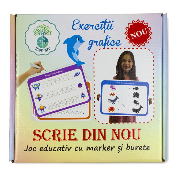 Oktató játék markerrel és szivaccsal - grafikus gyakorlatok