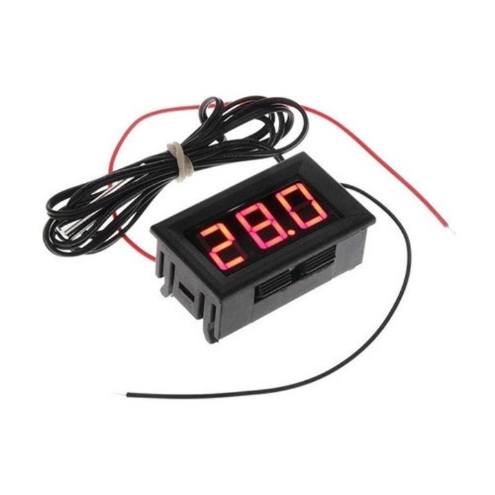 12 V-os elektronikus hőmérő szondával, precíziós