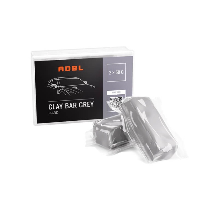ADBL Clay Bar Grey 50g 2db autó karbantartó szer, kemény, hatékony szennyeződés eltávolító