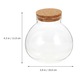 Borcan rotund sticla cu dop, terariu micro-peisaj, transparent, 10x10x11cm