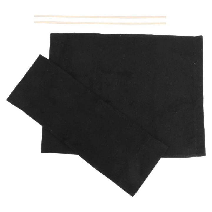Husa scaun pliant cu cadru lemn, panza canvas, maro, 54x41x0.2cm