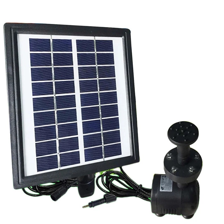 Pompa apa solara submersibila 2.8W, LED, maro, 20x16x5mm