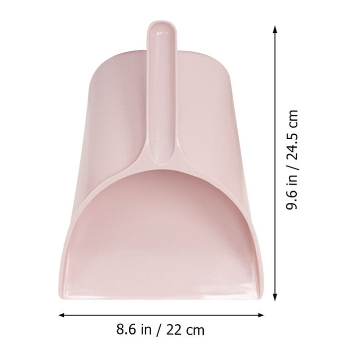 Set 2 lopeti de gunoi, plastic, roz, 24.5x22x15cm