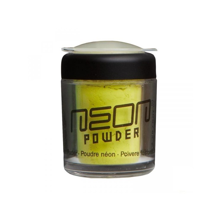 Neon sárga színű púder sárga színben