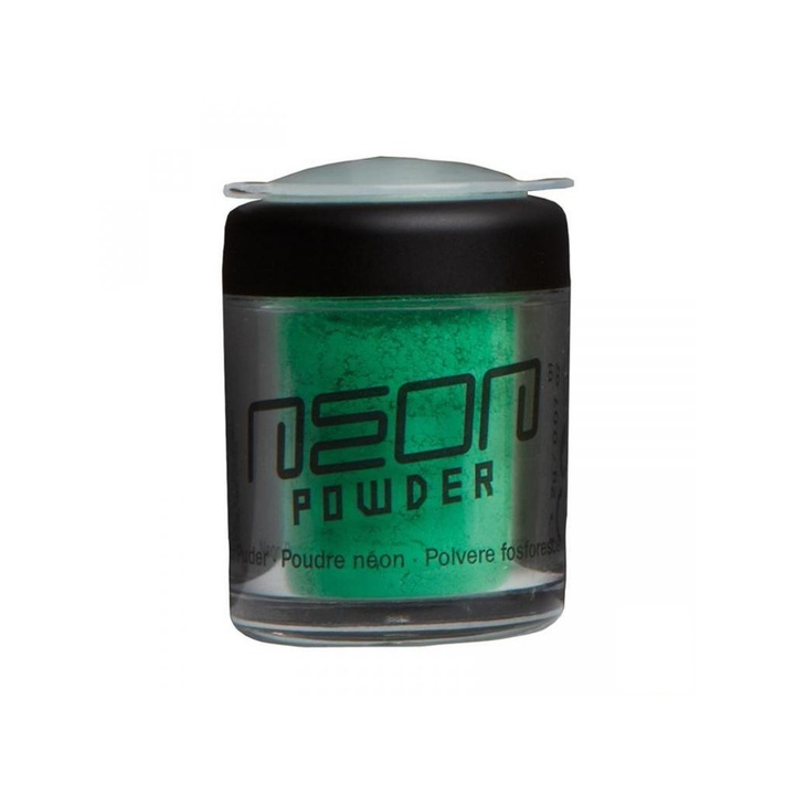 Neon zöld színű púder zöld színben