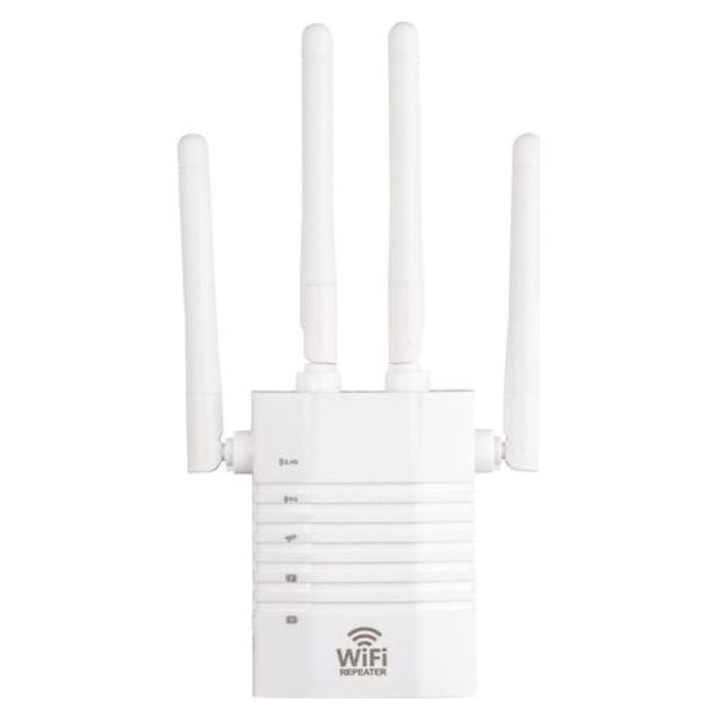 Amplificator semnal WiFi 1200 Mbps 4 antene externe alb 2,4x5 GHz 10x100 Mbps LAN