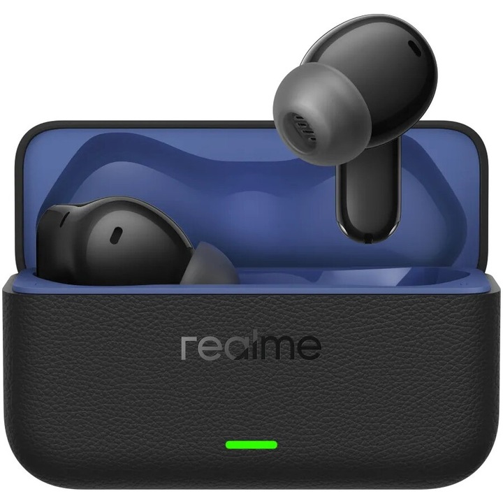 Casti Realme In-Ear, Buds T500 Pro, (Liquor Chocolate), Negru-Albstru