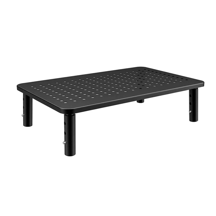 Suport monitor din fier, negru, 37x23.5x10cm
