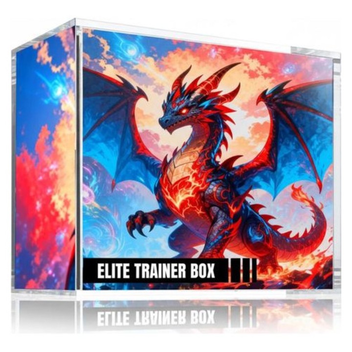 Akril védőtok Pokemon Elite Trainer Boxhoz, átlátszó, 19x16.8x9cm