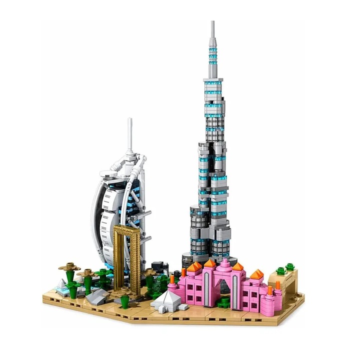 Dubai Skyline építőkészlet, 593 darab, 28.5 cm