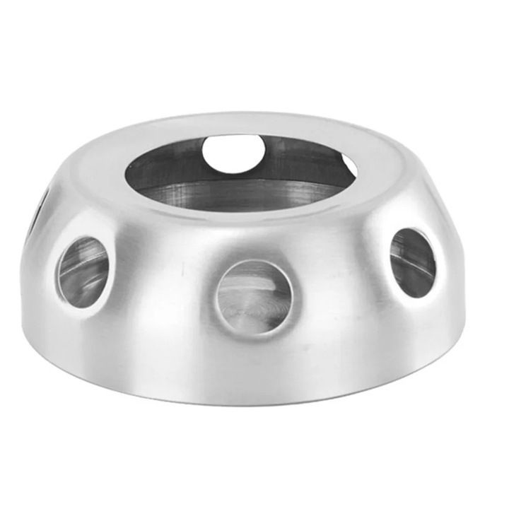 Arzator camping din otel inoxidabil, compact, 13.5x13.5x2cm