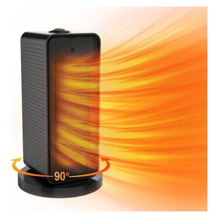 Kerámia hősugárzó 1200W, 2 üzemmód, csendes, fehér, kompakt