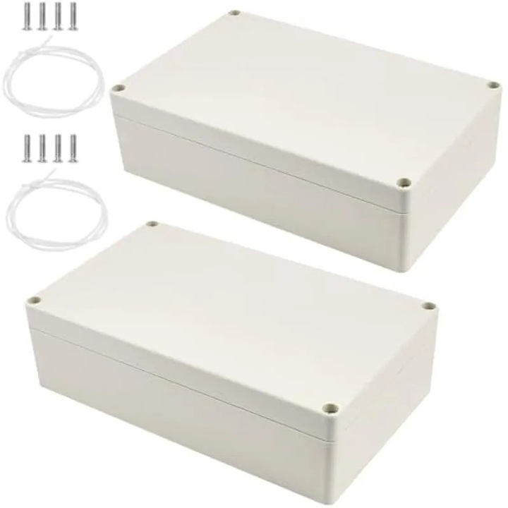 Cutie conexiuni electrice rezistenta la apa IP65 200x120x50mm set 2 buc alb