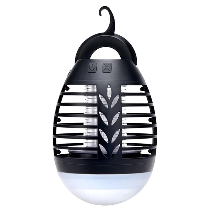 Lampa capcana pentru tantari ZYBLSSBB LSM2xh8611-BCS0135085, LED portabil, rezistenta la apa, agatata, negru, 13 x 8 x 8 cm