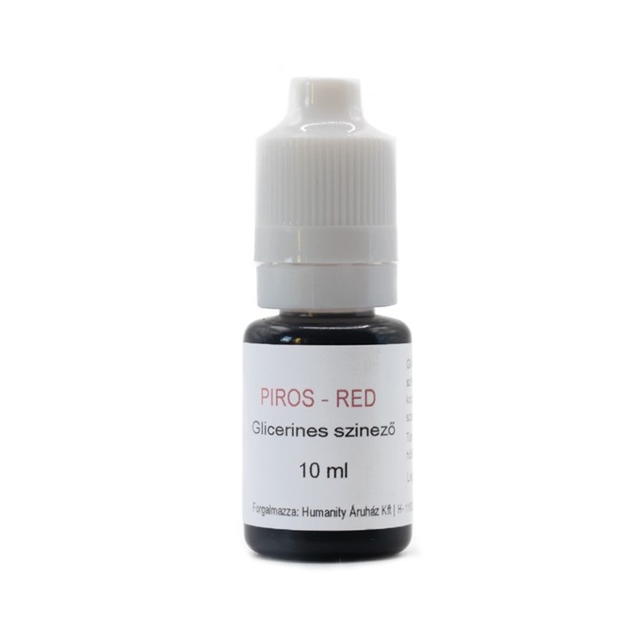 Red - Piros színű Glicerinbázisú folyékony szappanszínező, 10 ml
