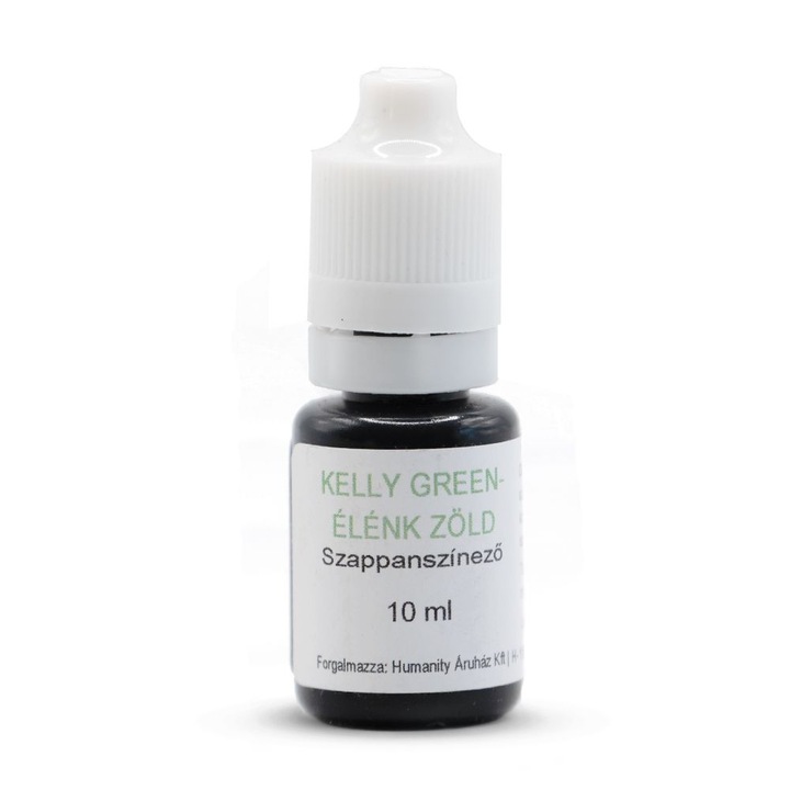 Kelly Green - Élénk zöld színű Glicerinbázisú folyékony szappanszínező, 10 ml