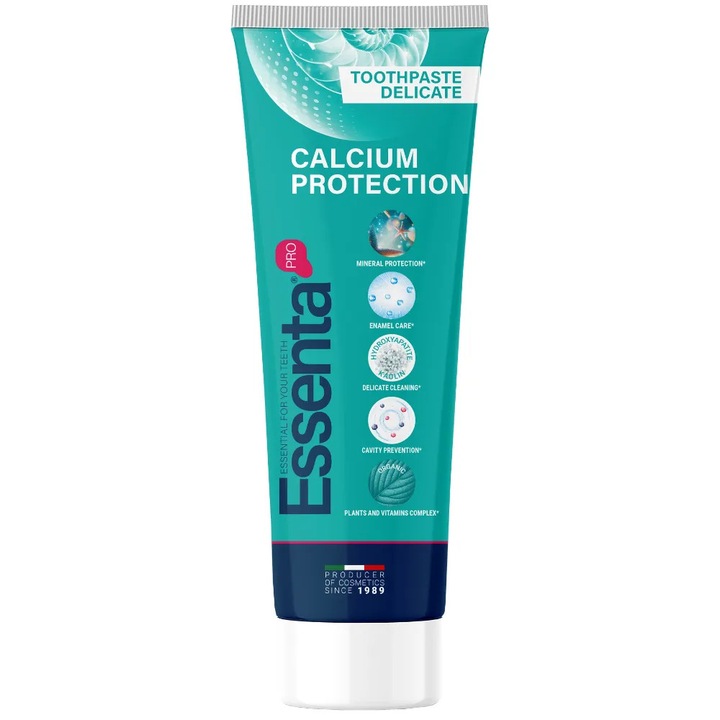 Fogkrém Calcium Protection, 1000 Ppm Fluor, Gyermekeknek És Felnőtteknek Essenta