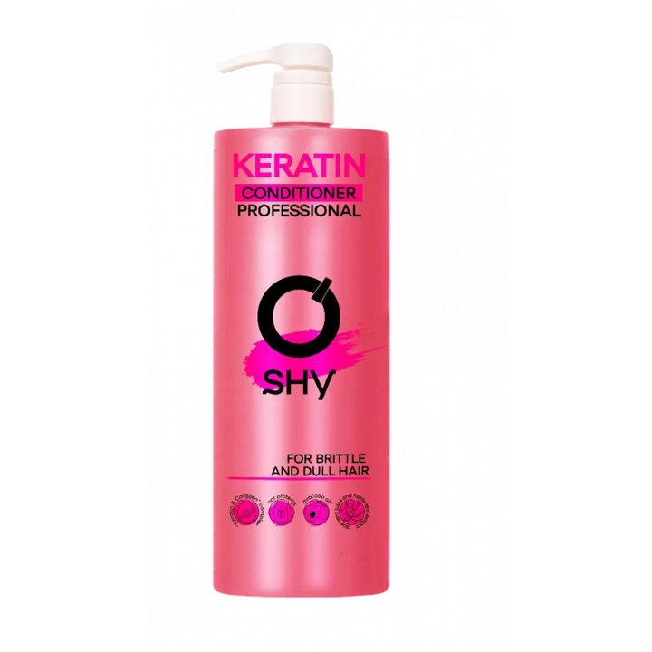Hajpakolás O'shy Keratin Professzionális Hajkondicionáló Törékeny És Matt Hajra, 1000 Ml