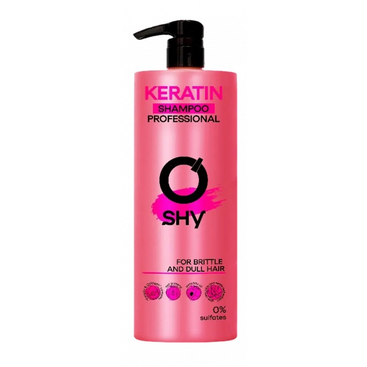 O'shy Keratin Professzionális Sampon Törékeny És Matt Hajra, 1000 Ml