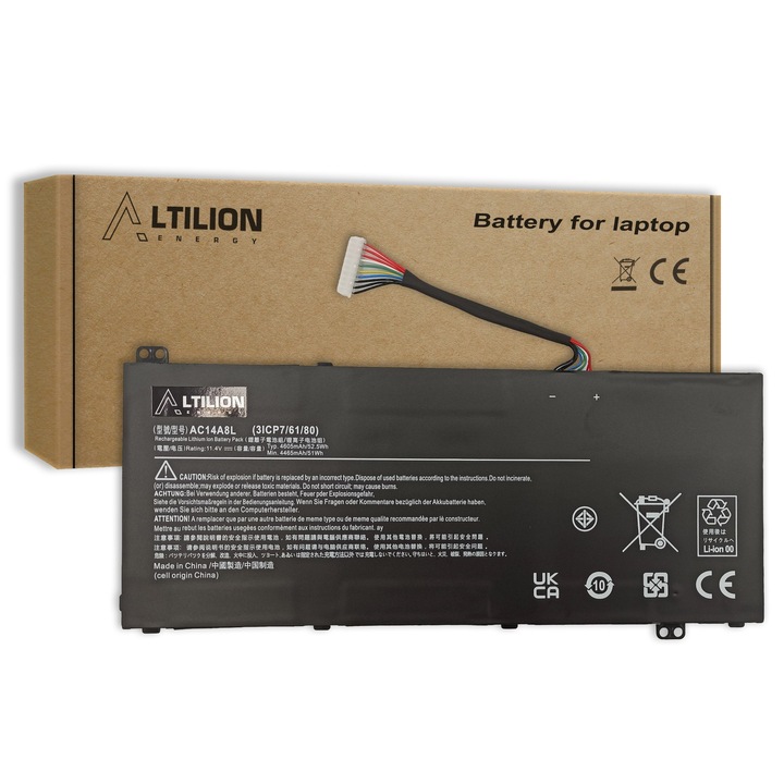 Laptop akkumulátor Altilion Energy AC14A8L kompatibilis Acer modellekkel