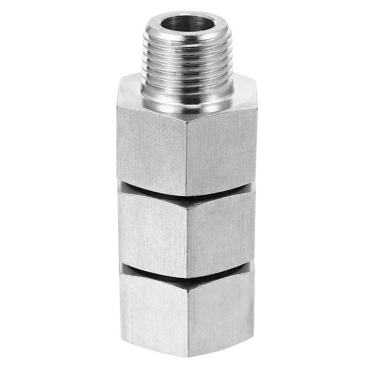 3 db rozsdamentes acél idom készlet, belső menet 3/4", külső menet 1/2", 3.7x3.2x3.2cm, ezüst