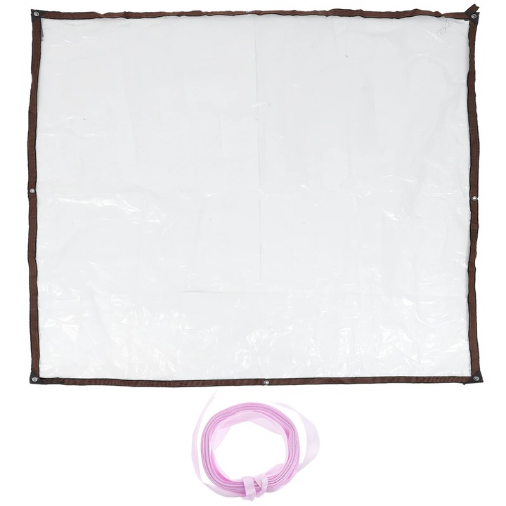Prelata transparenta impermeabila, 200x200x0.2cm, PE, negru