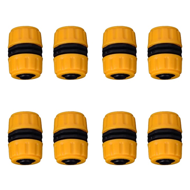 Set 8 conectori furtun gradina 20mm multicolor 4x3x3cm