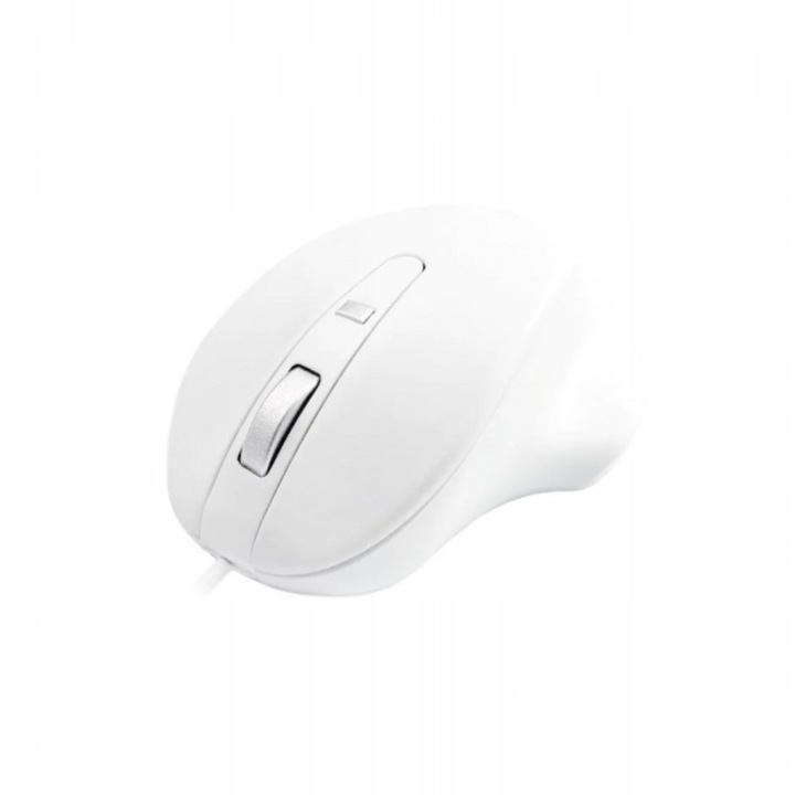 Мишка Matias PTB M20W ергономична за Mac, USB-A кабел 0.75 м, 4 бутона, оптичен сензор, за десничари, бяла