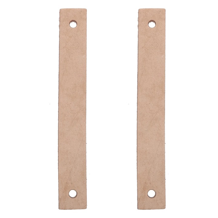 Placuta frana bicicleta, piele naturala, maro, 14.5x2x0.3cm