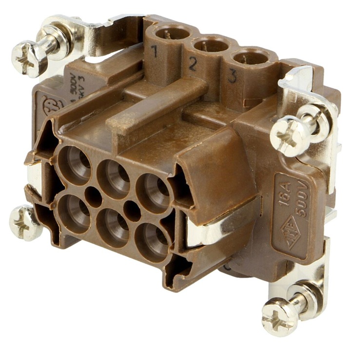 Conector HDC Mama 180°C 6 Pini 16A 500V