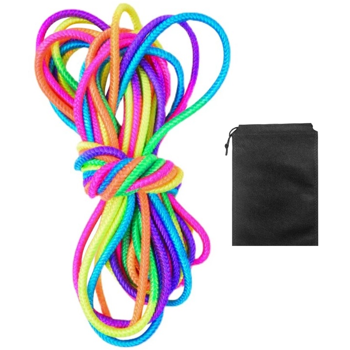 Coarda elastica sarituri copii, 700x0.5x0.5cm, plastic, multicolor