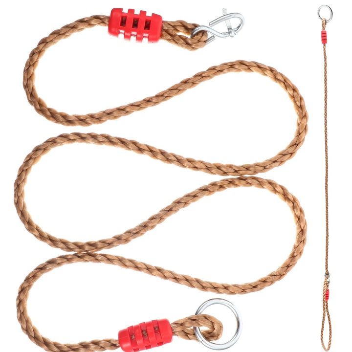 Franghii pentru leagan si hamac, set 2 bucati, nylon, ajustabile, multicolor, 182x4.8x2 cm