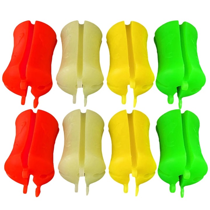 Set 8 suporturi pentru lansete, anti-alunecare, multicolor, 6.2x3.8x3.8cm