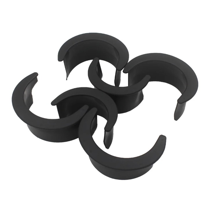 Set 6 bucati captuseli buzunare masa biliard plastic negru 5x5x5cm