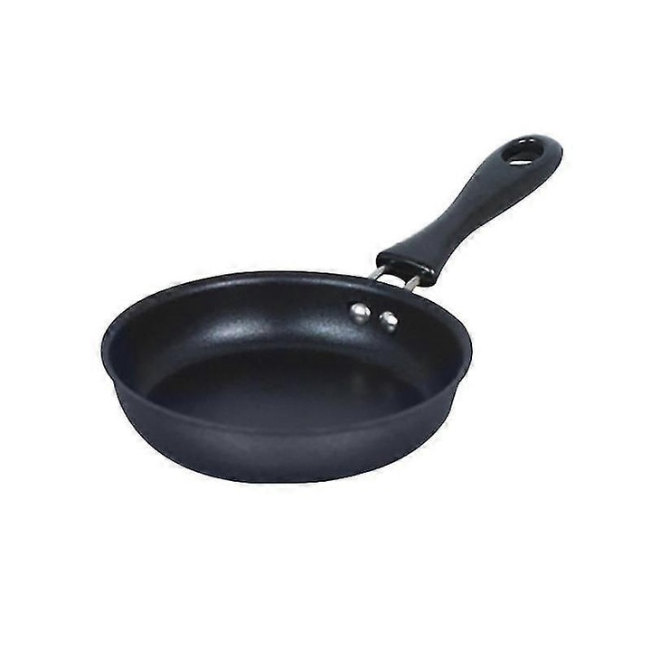 Mini kerek serpenyő 12cm, öntöttvas, tapadásmentes, sütéshez