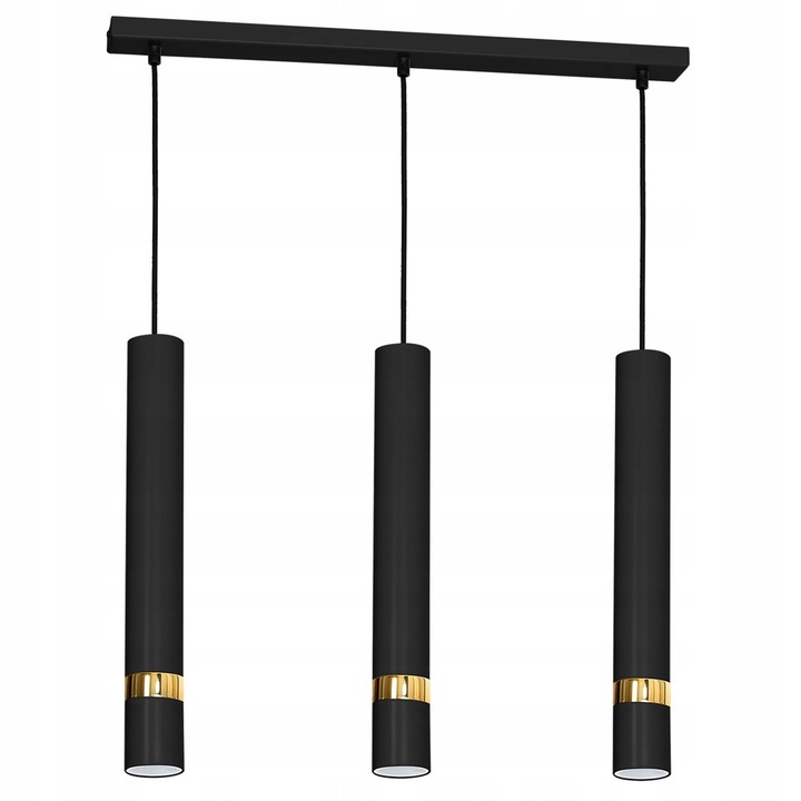 Milagro Joker függőlámpa fekete-arany 3xGU10 80x80x500-1200mm