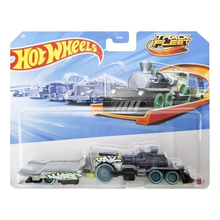 Camion Hot Wheels Track Fleet Nitro Rail, scara 1:64, multicolor