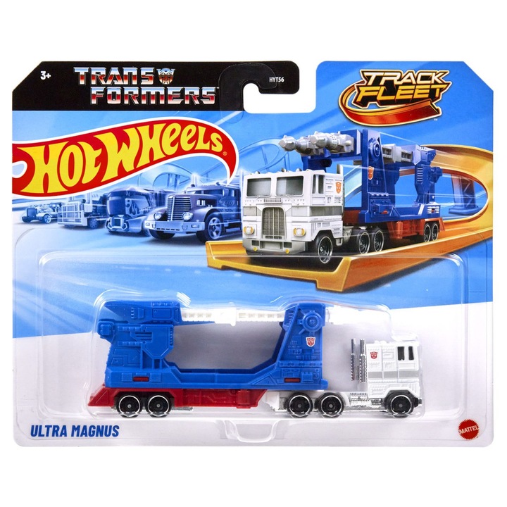 Camion Hot Wheels Track Fleet, Ultra Magnus, scara 1:64, set, 1 cabina și 1 remorcă