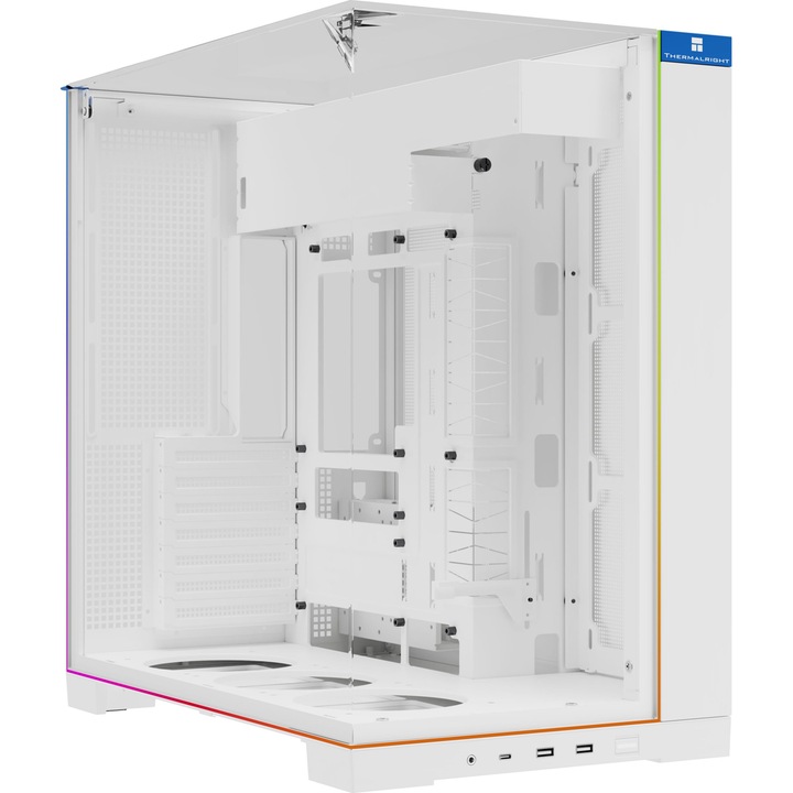 Thermalright A70 ARGB ház, ATX, 270°-os ultra-panorámás nézet, edzett üveg, fehér