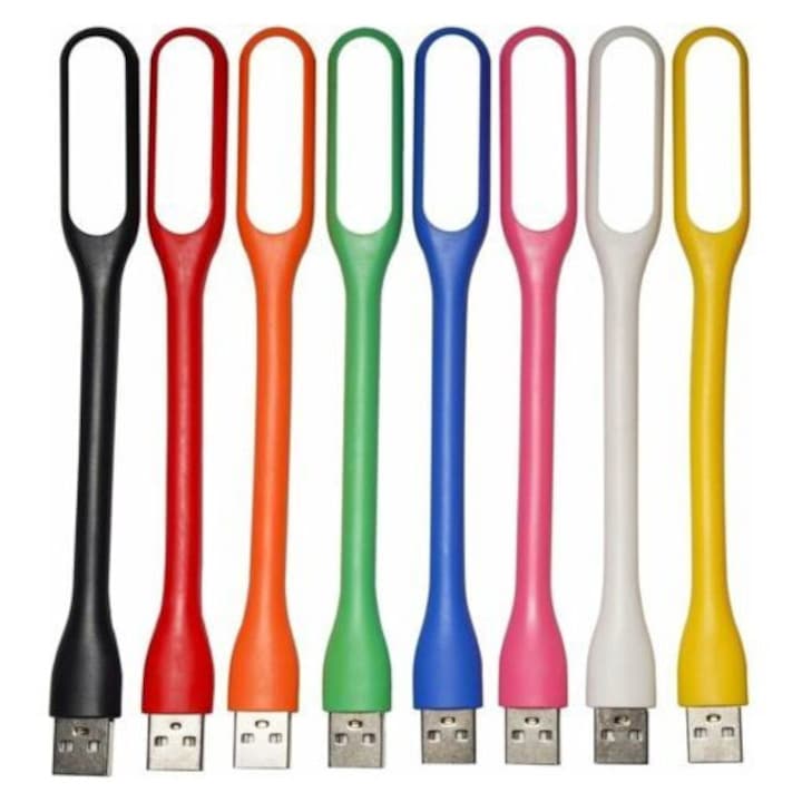 Set 8 lampi LED USB flexibile multicolor 19x2cm
