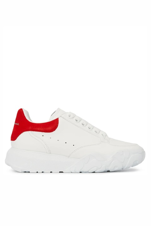 Маратонки Alexander McQueen White and Red Court Trainer, Червен/Бял, 41.5