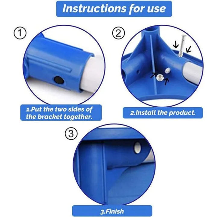 Set 20 pini si garnituri cauciuc pentru piscine metalice 33x61cm