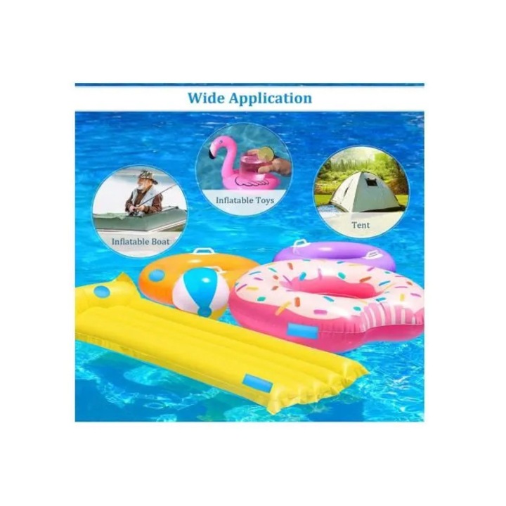 Set 20 plasturi autocolanti pentru piscine, alb, 7x7cm