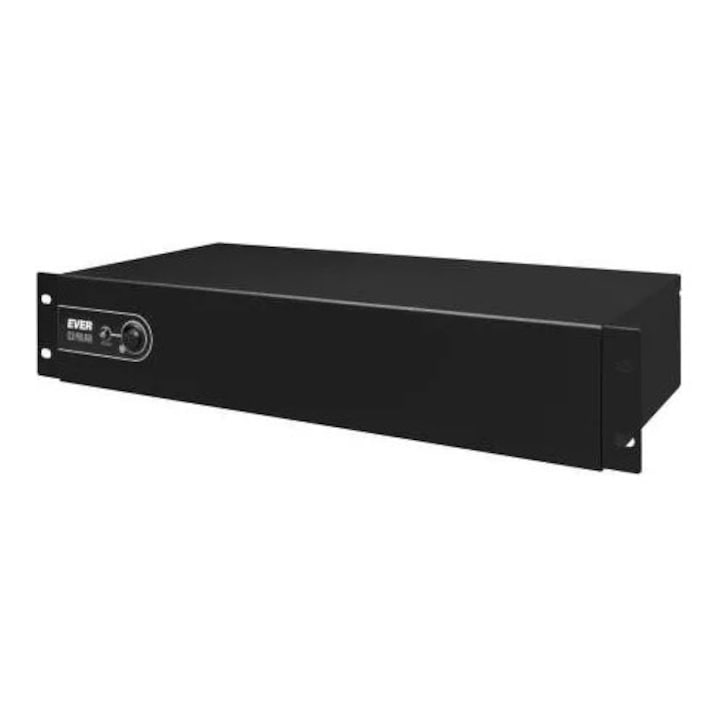 UPS 1200VA 780W Ever Line-interactive ECO Pro 1200 AVR CDS 19 2U cu management, 2x Schuko, 3x C13, 1x USB, 12V 5Ah LED, Rack 2U