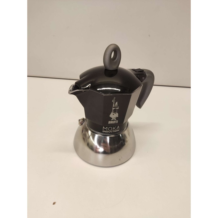 Espressor Bialetti Moka Induction, 2 cani, negru, aluminiu-stainless steel, 18/10, 10x12cm