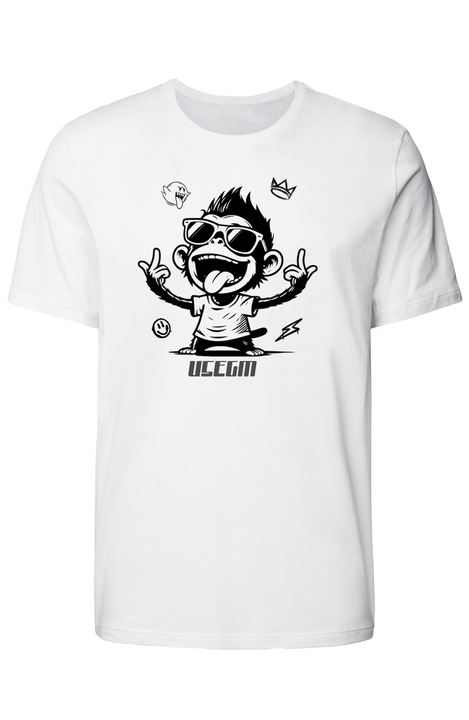 Férfi póló Cool Monkey, Fehér